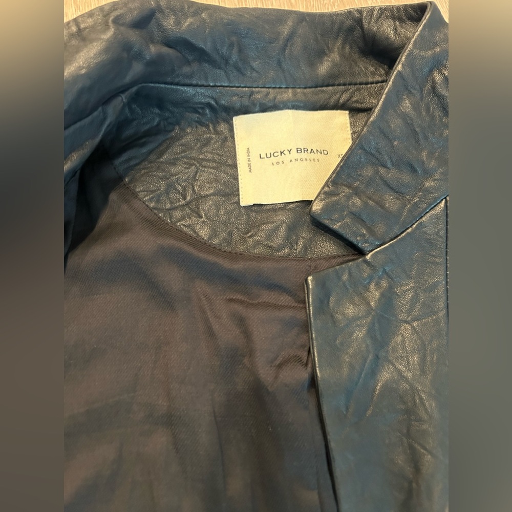 Crinkle Authentic Leather Blazer - image 6